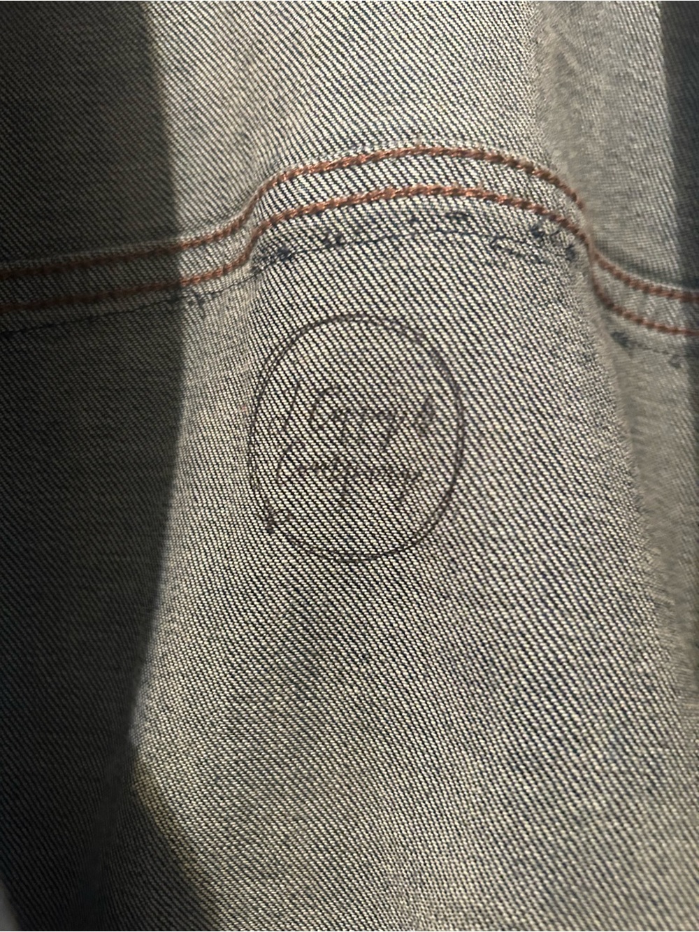 Dark Blue Denim Jacket with cool Details - Picture 7 of 13